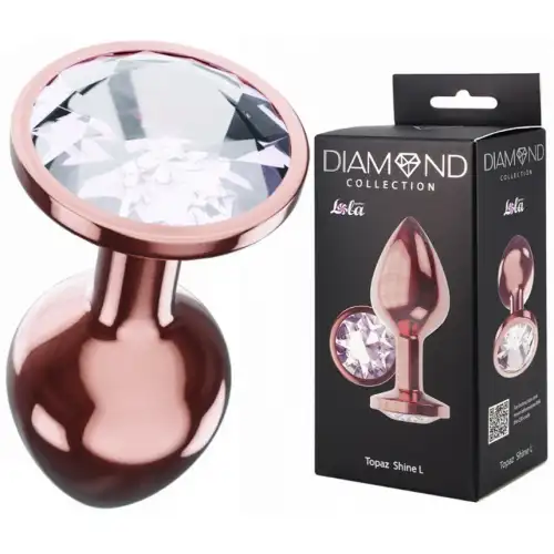 Изображение Lola Toys, Россия Анальная пробка Diamond Moonstone Shine L розовое золото