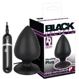 Большая анальная втулка Black Velvets черная