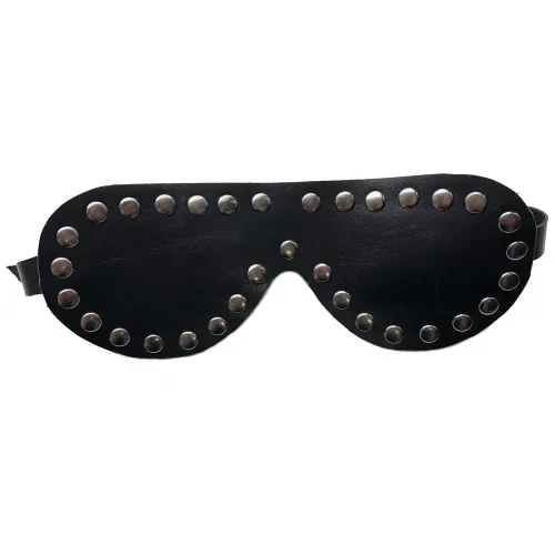 Фото  Hand-made маска на глаза кожаная с заклепками