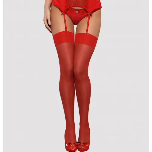 Фото Obsessive, Польша Классические красные чулки S/M