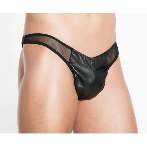 Фото Me Seduce, Польша Стринги мужские Armand из экокожи черные S/M