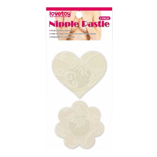 Изображение Lovetoy, Китай Набор нежных пэстисов для груди Lace Heart and Flower Nipple Pasties