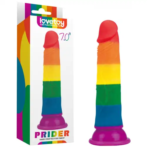 Фото Lovetoy, Китай Радужный фаллоимитатор Prider Dildo 19 см