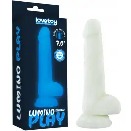 Светящийся в темноте фаллос на присоске Lumino Play Dildo 18 см