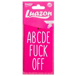 Ароматизатор в авто бумажный ABCDEFUCKOFF, аромат ваниль