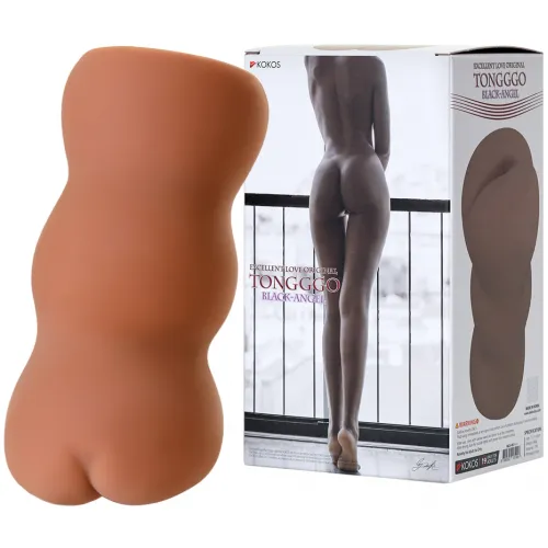 Фото KOKOS Реалистичный мастурбатор-попка с эффектом двойной кожи Kokos Tongggo Black Angel
