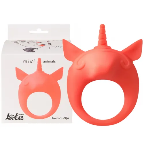 Фото Lola Toys, Россия Эрекционное виброкольцо Mimi Animals Unicorn Alfie Orange