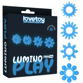 Набор из 4 светящихся в темноте эрекционных колец Lumino Play Penis Ring