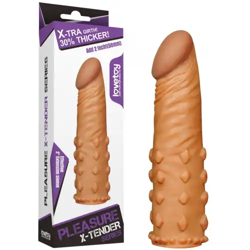 Изображение Lovetoy, Китай Удлиняющая насадка на пенис X-Tender Penis Sleeve мулат + 5 см