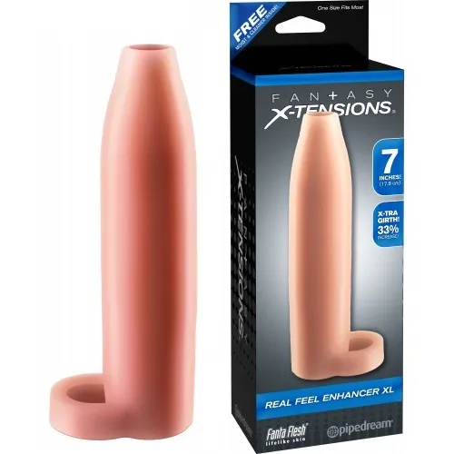 Фото  Открытая насадка на пенис Fantasy X-tensions Real Feel XL с петлей под мошонку
