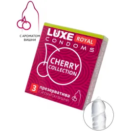 Презервативы с ароматом вишни Luxe Royal Cherry Collection 3 шт