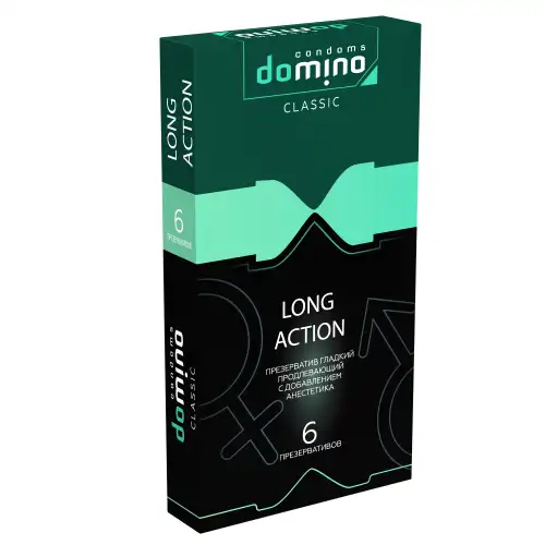 Фото Luxe Презервативы с продлевающим эффектом Domino Classic Long Action 6 шт