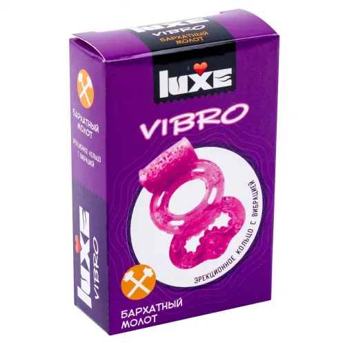 Фото Luxe Виброкольцо с презервативом Luxe Vibro Бархатный Молот