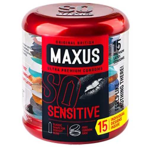 Изображение Maxus Презервативы Maxus №15 Sensitive ультратонкие в металлическом кейсе