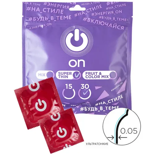Изображение My.Size, Германия Презервативы ON Super Thin ультратонкие 0,05 мм 30 шт