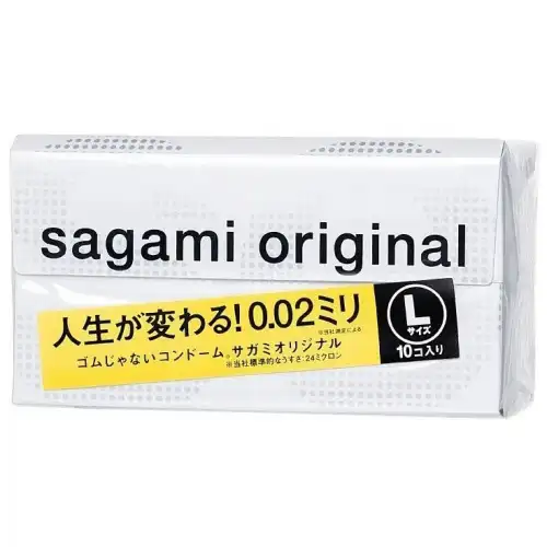 Фото Sagami, Япония Полиуретановые презервативы Sagami Original 0,02 L-size 10 шт