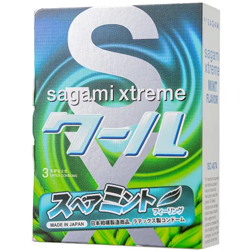 Изображение Sagami, Япония Презервативы с мятой Sagami Xtreme Mint 3 шт