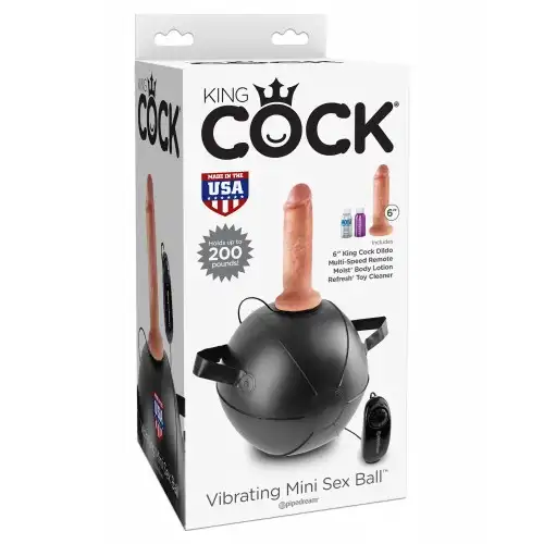 PipeDream, США Мяч с насадкой и вибрацией King Cock Vibrating Mini Sex Ball with 6 in Dildo — купить в Минске Изображение PipeDream, США Мяч с насадкой и вибрацией King Cock Vibrating Mini Sex Ball with 6 in Dildo