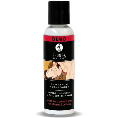 Фото Shunga, Канада Съедобная пудра для тела Shunga Strawberry Sparkling Wine с ароматом клубники и шампанского 60 гр