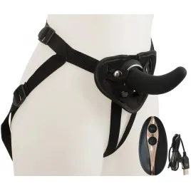 Вибрострапон черного цвета с трусиками RC Vibrating Strap-On