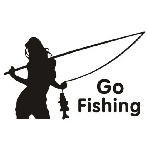 Изображение  Виниловая наклейка на авто Go Fishing