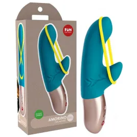 Мини-вибратор с клиторальной стимуляцией Fun Factory Amorino голубой