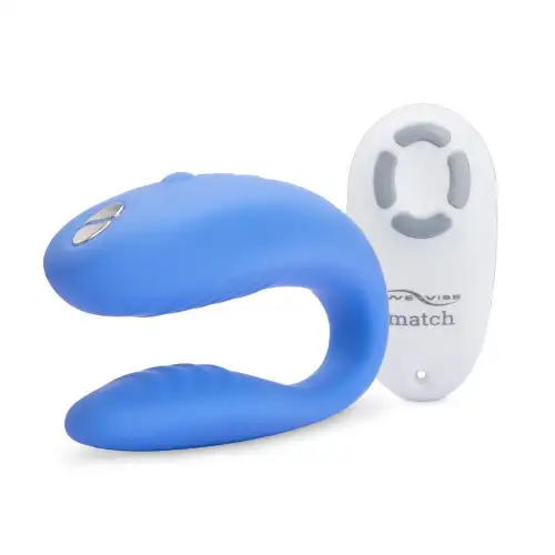 Фото We-Vibe, Канада We-Vibe Match Вибромассажер голубой для пар с дистанционным пультом