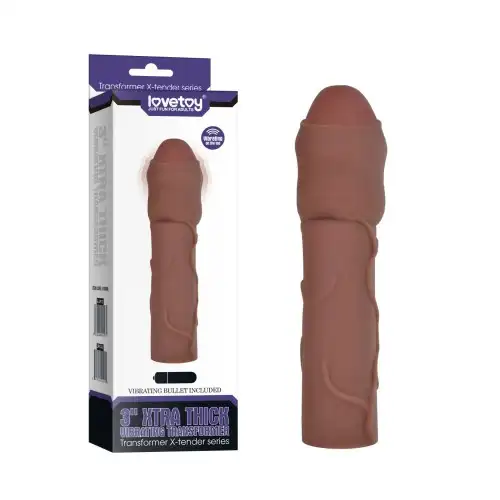Фото Lovetoy, Китай Удлиняющая насадка с вибрацией Xtra Thick Vibrating Transformer мулат