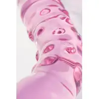 Изображение Sexus Glass Двусторонний фаллоимитатор Sexus Glass, стекло, розовый, 20,5 см