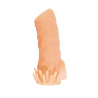 Изображение KOKOS Насадка реалистичная KOKOS NUDE SLEEVE с дополнительной стимуляцией, TPE, телесная, 14 см