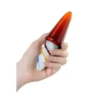 Изображение Sexus Glass Двусторонний фаллоимитатор Sexus Glass, стекло, коричневый, 16 см