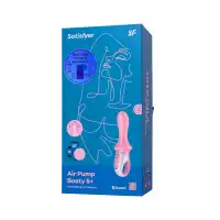 Фото Satisfyer, Германия Надувной вибратор Satisfyer Air Pump Booty 5+ Connect App, силикон, розовый, 15 см