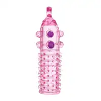 Изображение TOYFA Basic Насадка с шариками TOYFA, TPE, розовый, 13 см