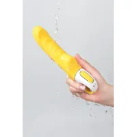 Фото Satisfyer, Германия Нереалистичный вибратор Satisfyer Vibes Yummy Sunshine, силикон, желтый, 22,5 см.