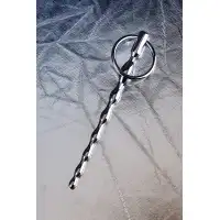 Изображение Metal by TOYFA Уретральный плаг-косичка Metal by TOYFA с кольцом в основании, серебряный
