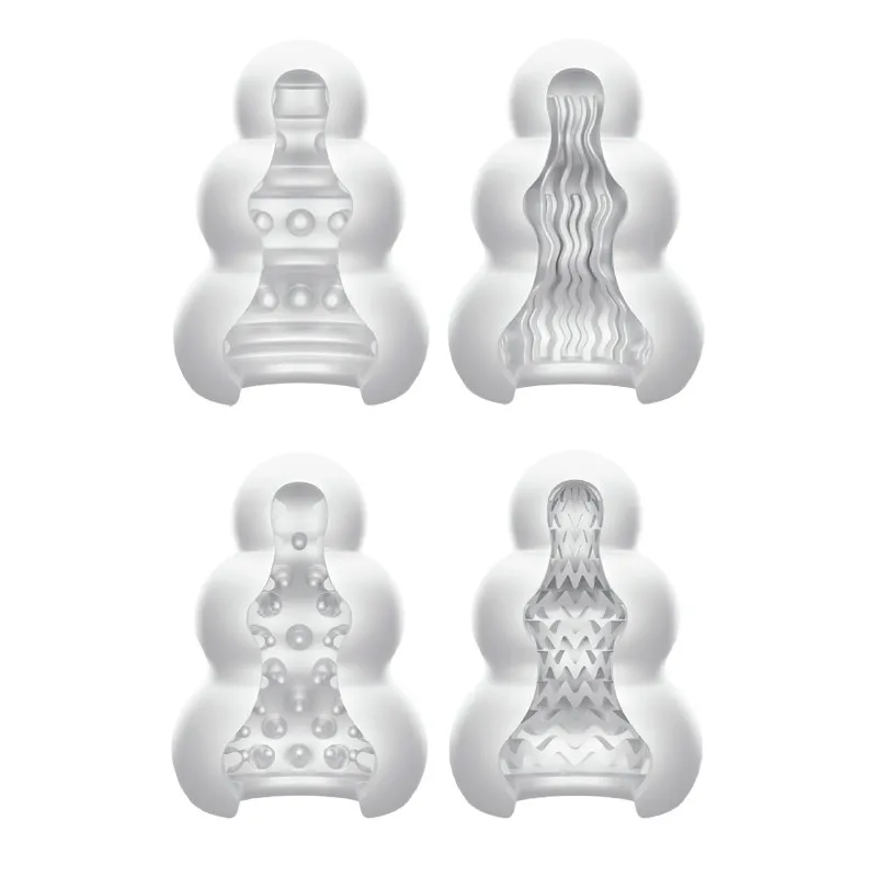 Фото MensMax Мастурбатор нереалистичный MensMax Pucchi Set Box Variety, TPE, белый, 6,5 см