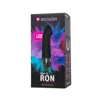 Изображение MYSTIM Вибратор Mystim Right on Ron с электростимуляцией, силикон, черный, 16,5 см