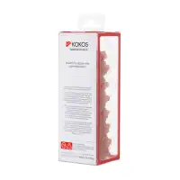 Изображение KOKOS Насадка реалистичная KOKOS EXTREME SLEEVE 04-S с дополнительной стимуляцией, TPE, телесная, 12.7 см