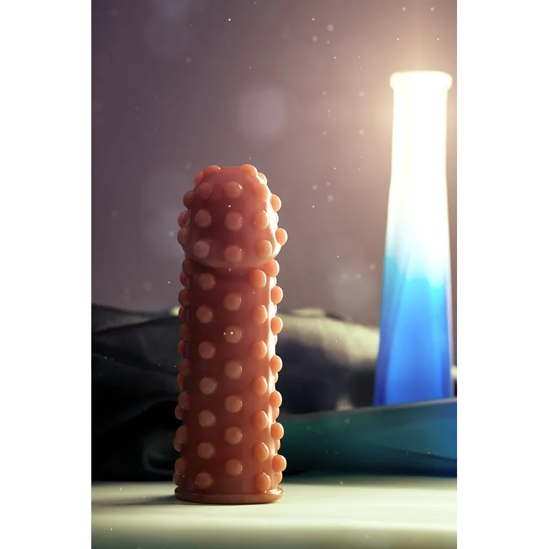 Фото KOKOS Насадка KOKOS реалистичная с дополнительной стимуляцией, TPE, телесная, 12.7 см