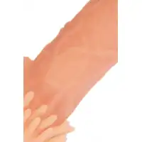 Изображение KOKOS Насадка реалистичная KOKOS NUDE SLEEVE с дополнительной стимуляцией, TPE, телесная, 14 см