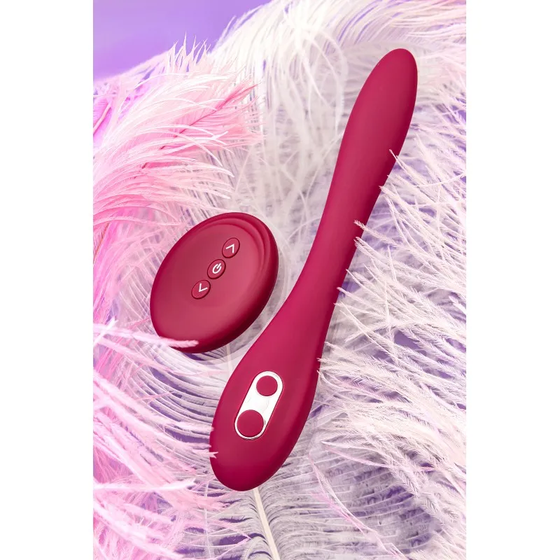 Изображение Leroina Многофункциональный вибратор LEroina Caberna, силикон, бордовый, 20 см