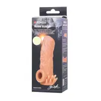 Изображение KOKOS Насадка реалистичная KOKOS NUDE SLEEVE с дополнительной стимуляцией, TPE, телесная, 14 см