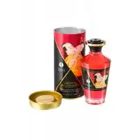 Фото Shunga, Канада Масло массажное для тела Shunga «Клубника и шампанское»Sparkling Strawberry Wine,разогревающее,100мл
