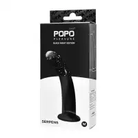 POPO Pleasure by TOYFA Анальный фаллоимитатор с изгибом POPO Pleasure by TOYFA Serpens, M, силикон, черный, 16,5 см — купить в Минске Изображение POPO Pleasure by TOYFA Анальный фаллоимитатор с изгибом POPO Pleasure by TOYFA Serpens, M, силикон, черный, 16,5 см