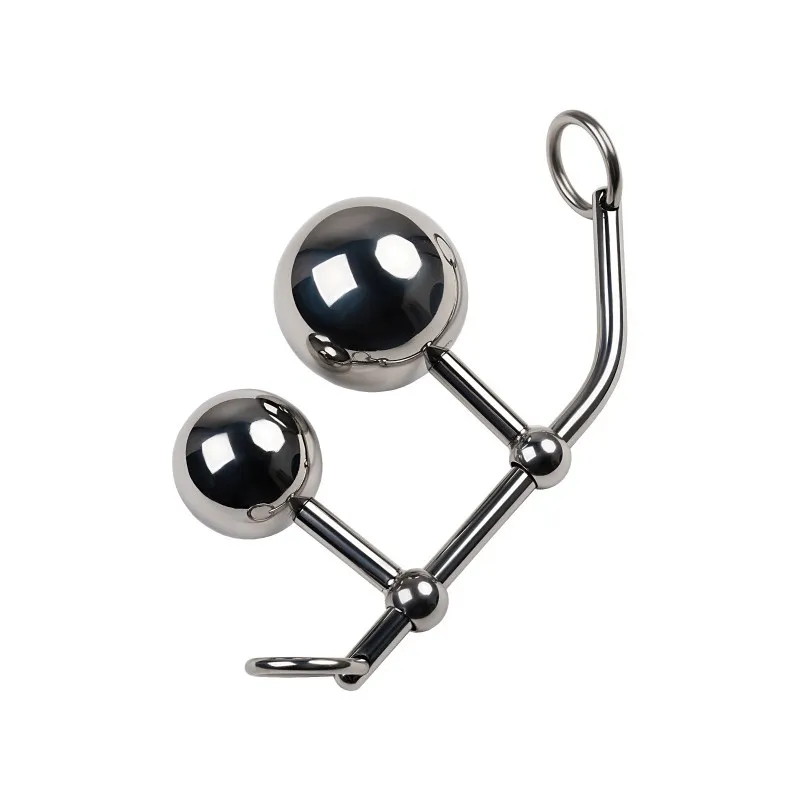 Изображение Metal by TOYFA Стринги TOYFA Metal с двумя шарами, серебряные