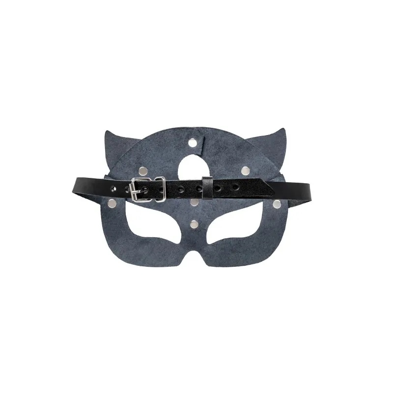 Фото PECADO B.D.S.M Маска кошки Pecado BDSM, рельефная, натуральная кожа, чёрная