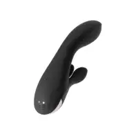 Фото Satisfyer, Германия Вибратор с клиторальным стимулятором Satisfyer Double Flex Connect App, черный, силикон, 20 см