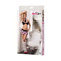 Фото Candy Girl, Гонконг Костюм школьницы Candy Girl Lolita (топ, галстук, юбка, гольфы), черно-розовый, OS