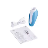 Фото Satisfyer, Германия Вакуум-волновой бесконтактный стимулятор клитора Satisfyer Love Breeze, силикон, голубой, 9,5 см.