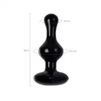 Фото Sexus Glass Анальная втулка Sexus Glass, стекло, черная, 9,8 см